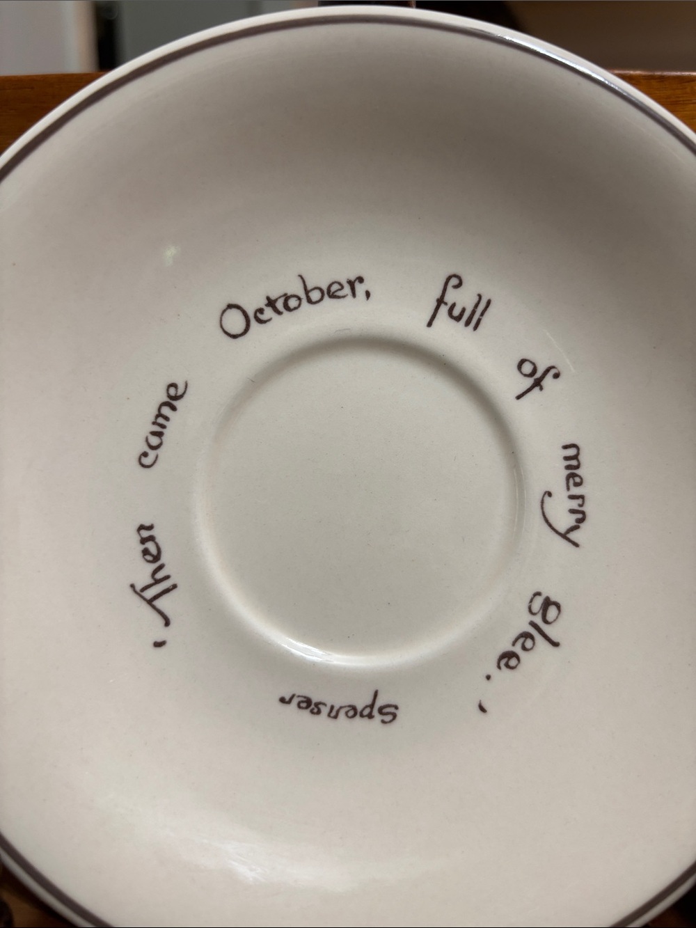Noritake Country Diary of an Edwardian Lady saucer - October  fine porcelain VTG